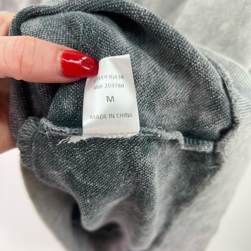 Newbury Kustom Cold Shoulder Long Sleeve Sweatshirt Dress Distressed Gray Medium - Picture 12 of 12